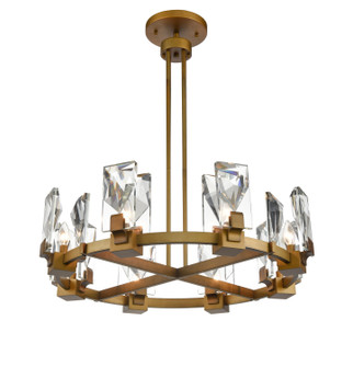Horizon Eight Light Chandelier in Aged Brass (360|CD103468AGB)