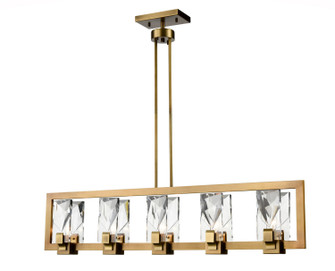 Horizon Five Light Chandelier in Aged Brass (360|CD103445AGB)