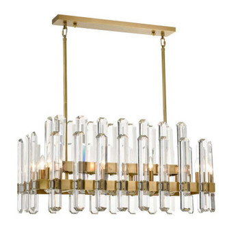 Clarion Ten Light Chandelier in Aged Brass (360|CD1033410AGB)
