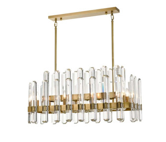 Clarion Ten Light Chandelier in Aged Brass (360|CD1033410AGB)