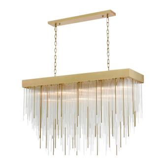 Waterfall 17 Light Chandelier in Aged Brass (360|CD1033017AGB)