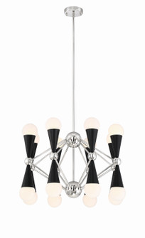 Crosby 16 Light Chandelier in Polished Nickel (360|CD1030016PNMBK)