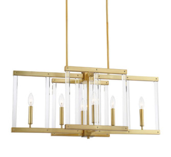 Regent Six Light Chandelier in Polished Brass (360|CD102966PB)