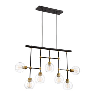 Pierre Seven Light Chandelier in Polished Brass (360|CD102917PBMBK)