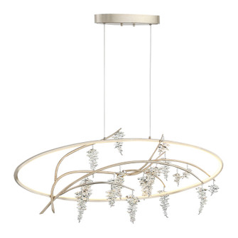 Orchard LED Chandelier in Silver Leaf w/Antique Gold (360|CD10290LEDSLAG)