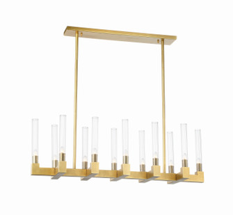 Placid 12 Light Chandelier in Aged Brass (360|CD1027512AGB)