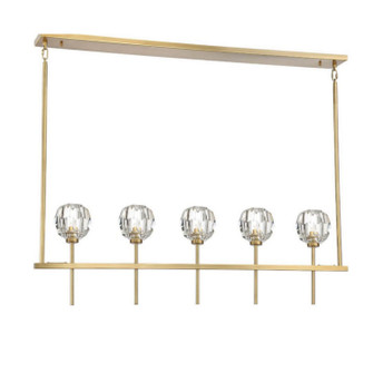 Parisian Five Light Chandelier in Aged Brass (360|CD102685AGB)