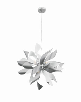 Bloom Nine Light Chandelier in Silver w/Matte White (360|CD102629SMW)