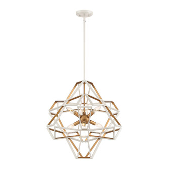 Unity Six Light Chandelier in Satin White (360|CD102306SWG)
