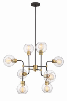 Pierre Eight Light Chandelier in Polished Brass (360|CD101998PBMBK)