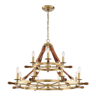 Carlisle 12 Light Chandelier in Aged Brass (360|CD1016212AGB)