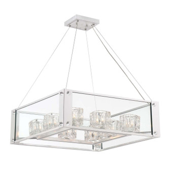 Cavern Eight Light Chandelier in Silver Leaf (360|CD101528SL)