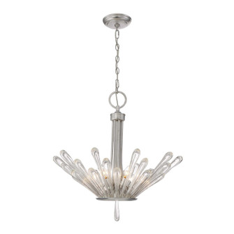 Gamma Six Light Chandelier in Silver Leaf (360|CD101476SL)