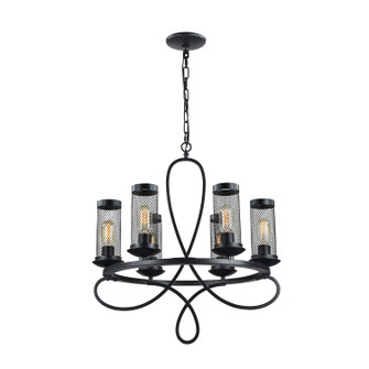 Kenosha Six Light Chandelier in Rustic Black (360|CD101116RCBK)