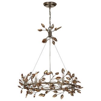 Misthaven Six Light Chandelier in Silver Leaf w/Antique Gold (360|CD101016SLAGPCC)