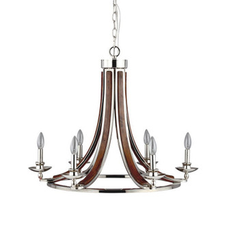 Solstice Six Light Chandelier in Polished Nickel (360|CD100746PNPW)