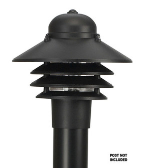 LED Nautical One Light Post Mount in Black (301|S75TCLR12WBK)