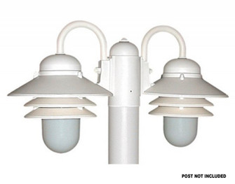 Nautical Two Light Post Mount in White (301|S75TC2WH)