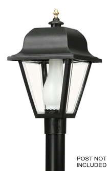 LED Saxony One Light Post Mount in Black (301|412LR12W)