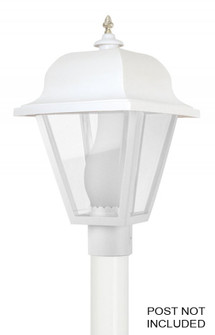 Saxony One Light Post Mount in White (301|411)
