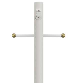 Outdoor Direct Burial Lamp Post in White (301|293CWH)