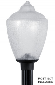 Globe & Acorns One Light Post Mount in Black (301|2018CLLR22W)