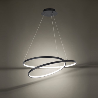 Marques LED Pendant in Black (34|PD83128BK)