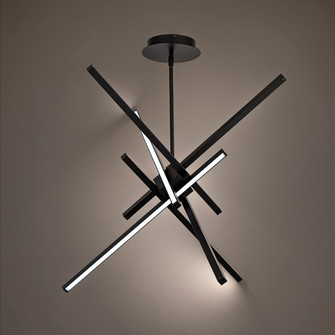 Parallax LED Pendant in Black (34|PD73139BK)