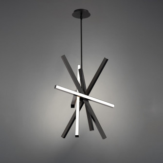 Parallax LED Chandelier in Black (34|PD73128BK)