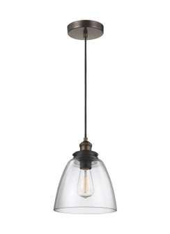 Baskin One Light Pendant in Painted Aged Brass / Dark Weathered Zinc (454|P1349PAGBDWZ)