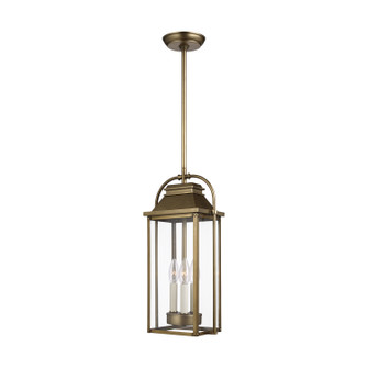 Wellsworth Three Light Pendant in Painted Distressed Brass (454|OL13209PDB)