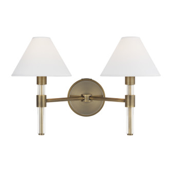 Robert Two Light Vanity in Time Worn Brass (454|LV1032TWB)