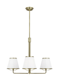 Esther Three Light Chandelier in Time Worn Brass (454|LC1173TWB)