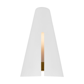 Cambre LED Wall Sconce in Matte White and Burnished Brass (454|KW1141MWTBBSL1)