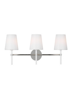 Monroe Three Light Vanity in Polished Nickel (454|KSV1013PNGW) Monroe Three Light Vanity in Polished Nickel (454|KSV1013PNGW)