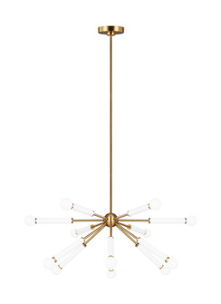 Monroe 12 Light Chandelier in Burnished Brass (454|KSC10612BBSGW)