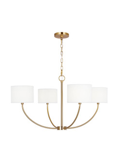 Sawyer Four Light Chandelier in Burnished Brass (454|KSC1034BBS)