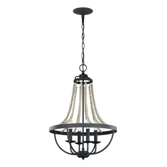Nori Four Light Chandelier in Dark Weathered Zinc / Driftwood Grey (454|F31874DWZDWG)