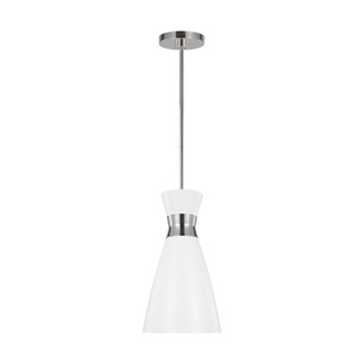 Heath One Light Pendant in Polished Nickel (454|EP1221MWTPN)