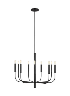 Brianna Nine Light Chandelier in Aged Iron (454|EC1009AI)