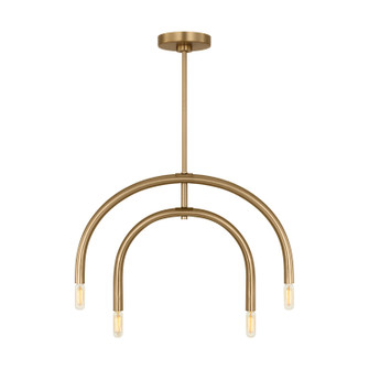 Hadden Four Light Chandelier in Satin Brass (454|DJC1114SB)