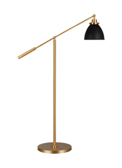 Wellfleet One Light Floor Lamp in Midnight Black and Burnished Brass (454|CT1131MBKBBS1)