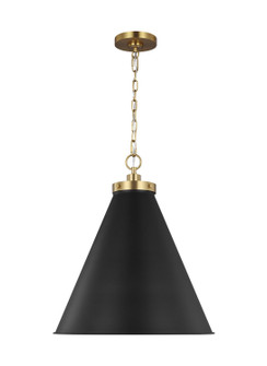 Wellfleet One Light Pendant in Midnight Black and Burnished Brass (454|CP1281MBKBBS) Wellfleet One Light Pendant in Midnight Black and Burnished Brass (454|CP1281MBKBBS)