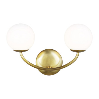 Galassia Two Light Vanity in Burnished Brass (454|AEV1012BBS)