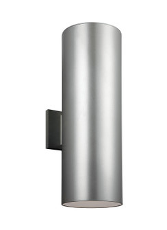 Outdoor Cylinders Two Light Outdoor Wall Lantern in Painted Brushed Nickel (454|8313902EN3753)