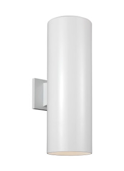 Outdoor Cylinders Two Light Outdoor Wall Lantern in White (454|831390215) Outdoor Cylinders Two Light Outdoor Wall Lantern in White (454|831390215)