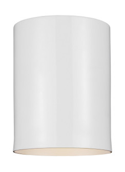 Outdoor Cylinders One Light Outdoor Flush Mount in White (454|7813801EN315)