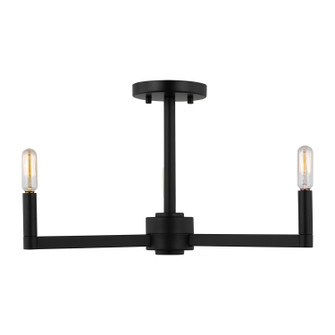 Fullton Three Light Semi-Flush Mount in Midnight Black (454|7764203112)