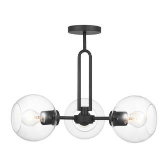 Codyn Three Light Semi-Flush Mount in Midnight Black (454|7755703112)
