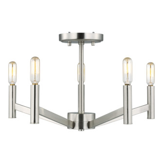 Vector Five Light Semi-Flush Mount in Brushed Nickel (454|7724305EN962)